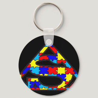 Funny Autism Awareness Superhero T-shirt.png  Keychain