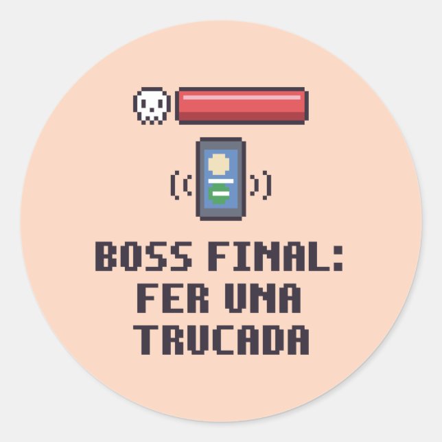 Funny Autism Catalan Final Boss Sticker (Front)