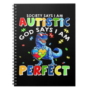 Funny Autism quotes "Society Says I'm Autistic, Go Notebook