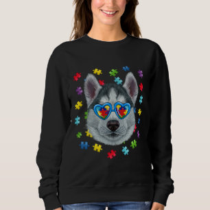 Funny Autism Siberian Husky Dog Sweatshirt