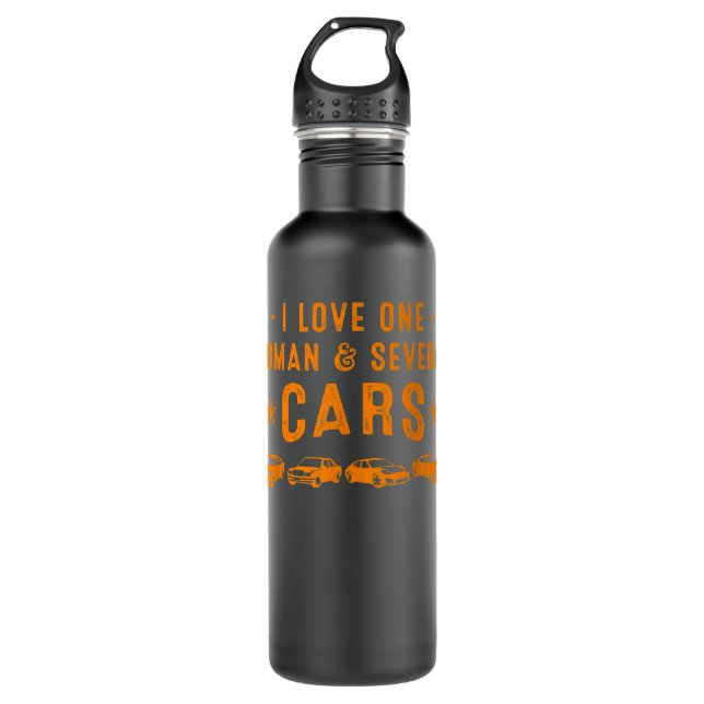 Funny Auto Mechanic Car Lover  Men Cool Car Enthus Stainless Steel Water Bottle (Front)