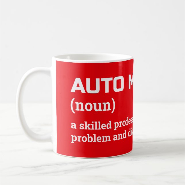 Funny Auto Mechanic Definition Coffee Mug (Left)