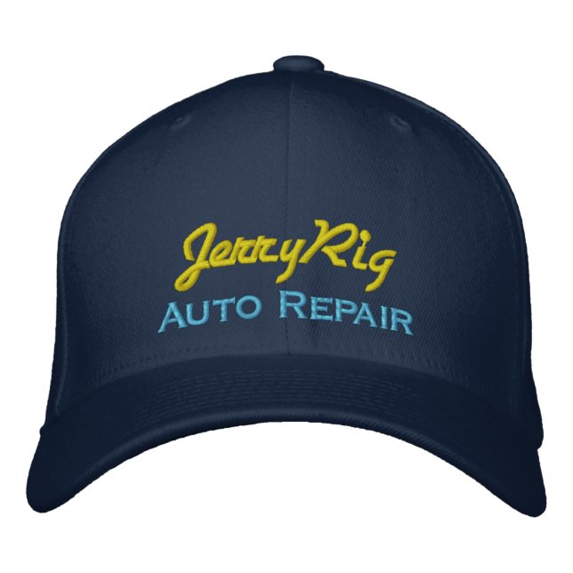 Funny Auto Mechanic Embroidered Baseball Hat (Front)