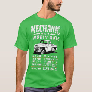 Funny Auto Mechanic Hourly Rate Gift Labor Rates  T-Shirt