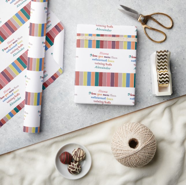 Funny Autocorrect Love Quote - Valentine’s Day  Wrapping Paper (Crafts)