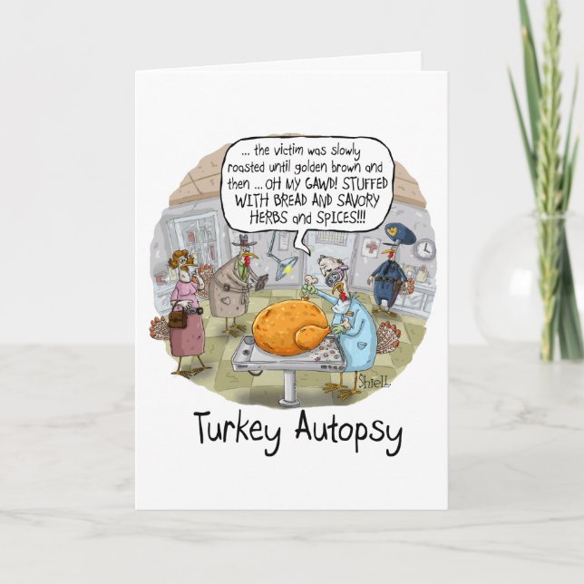FUNNY AUTOPSY THANKSGIVING CARD and GIFT (Front)