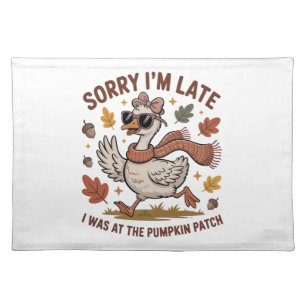 Funny Autumn Goose Cloth Placemat