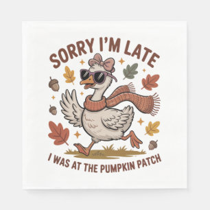 Funny Autumn Goose Napkins