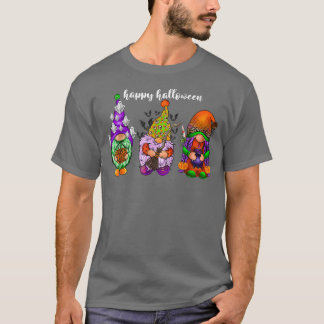 Funny Autumn Halloween Gnomes, Spooky Garden Gnome T-Shirt