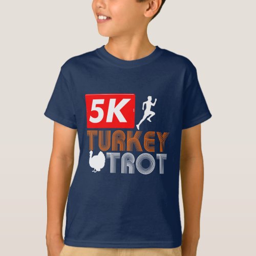 Funny Autumn Thanksgiving Turkey Trot Fall T_Shirt