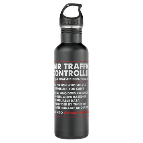 Funny Aviation Air Traffic Controller  Stainless Steel Water Bottle