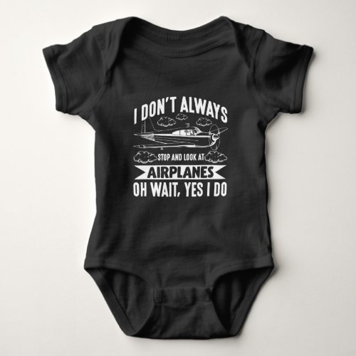 Funny Aviation Aircraft Airplane Lover Plane Baby Bodysuit
