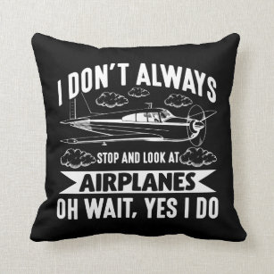 Funny Aviation Aircraft Airplane Lover Plane Throw Pillow