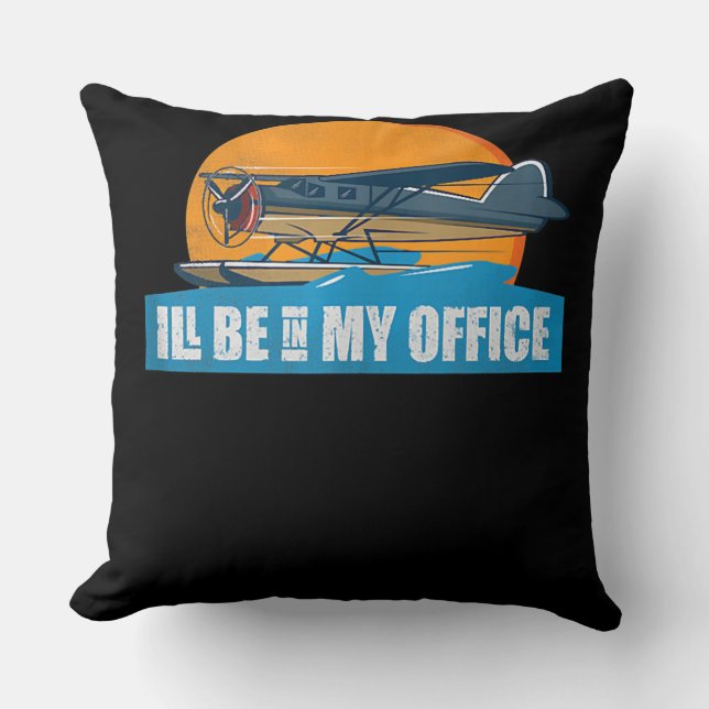 Funny Aviation Apparel Be Office Funny Pilot Gift Throw Pillow (Front)