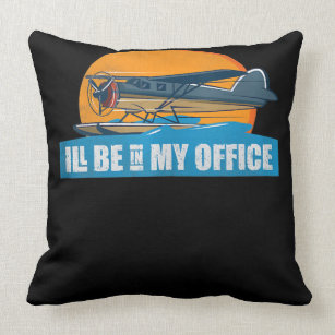 Funny Aviation Apparel Be Office Funny Pilot Gift Throw Pillow