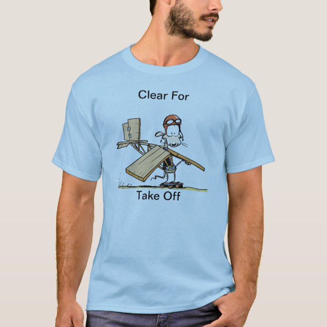 Funny Aviation Cartoon Shirt (Front)
