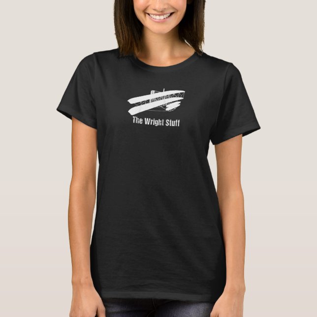 Funny Aviation The Wright Stuff Pilot Avgeek Airpl T-Shirt (Front)