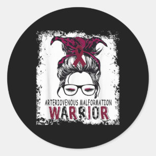 Funny Avm Arteriovenous Malformation Awareness,  Classic Round Sticker