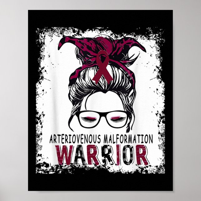 Funny Avm Arteriovenous Malformation Awareness,  Poster (Front)