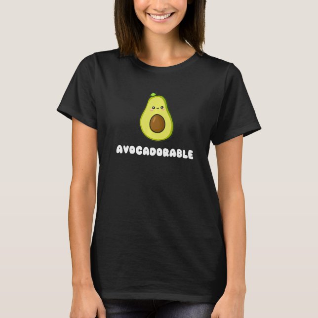Funny Avocado Avocadorable Cute Guacamole Premium T-Shirt (Front)