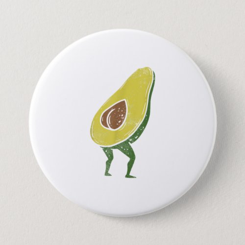Funny Avocado Butt Seed  Vegan Guacamole TShirt Button