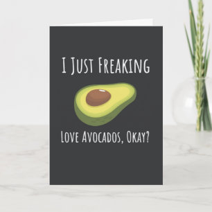 Funny Avocado Cards Fruit Trendy Happy Vegan