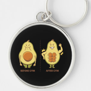 Funny Avocado, Cute Fruit Meme Keychain