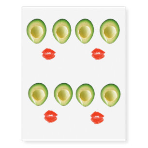 Funny Avocado Face 4Summer Temporary Tattoos
