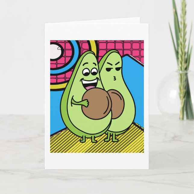 Funny Avocado Fruit Card (Front)