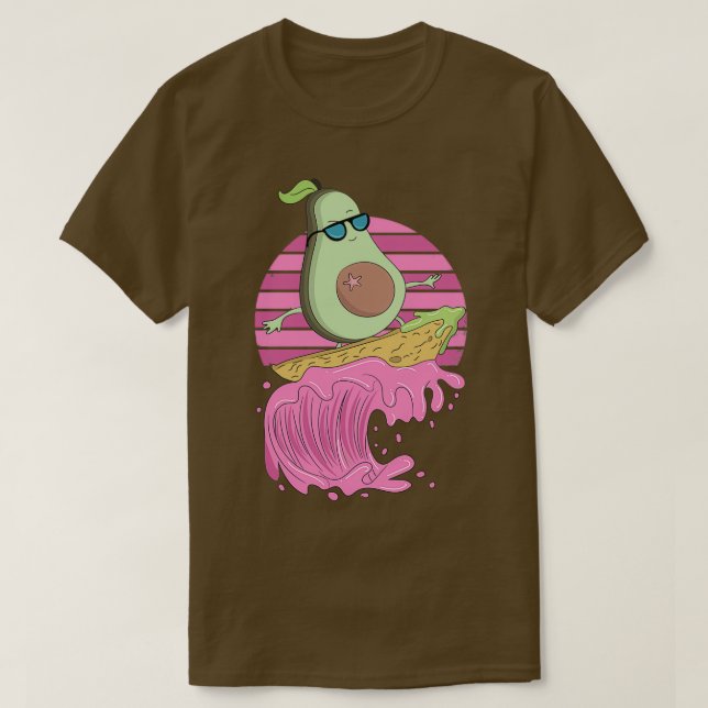 Funny Avocado Funny Surfing Avocado Surfing Avocad T-Shirt (Design Front)