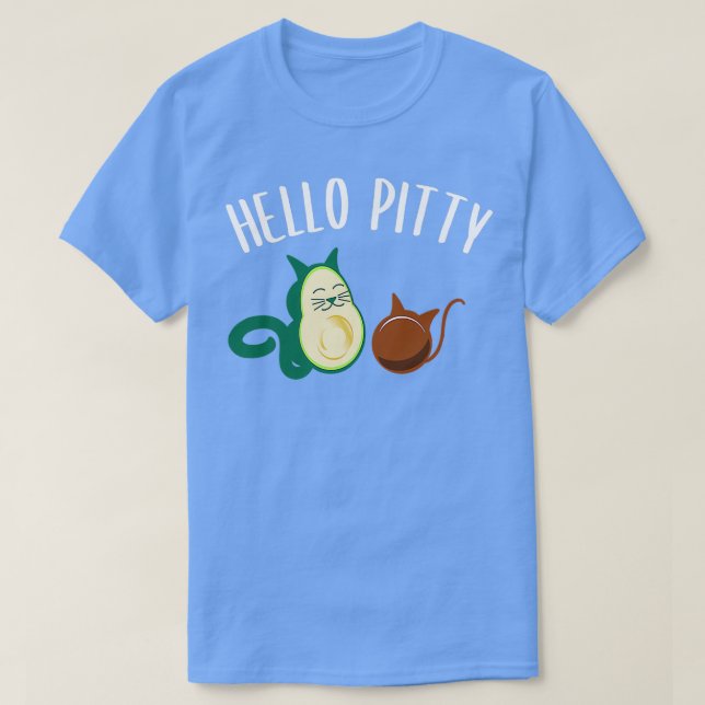 Funny Avocado Guacamole Cat Humor T-Shirt (Design Front)