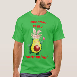 Funny Avocado Is My Spirit Animal Bunny Ears T-Shirt