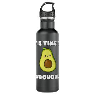 Funny Avocado Its Time To Avocuddle Cute Avocado g Stainless Steel Water Bottle