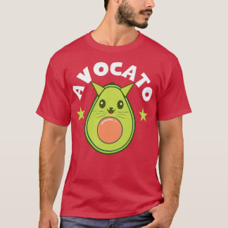 Funny Avocado Lover Avocato Guacamole Cat Lover T-Shirt