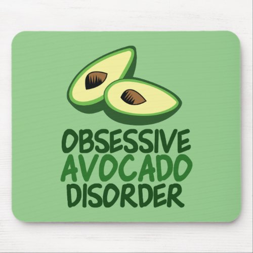 Funny Avocado Lover Green Mouse Pad