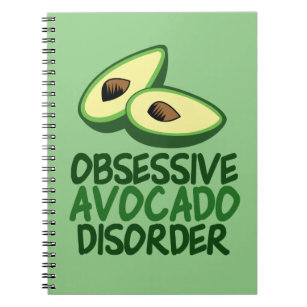 Funny Avocado Lover Green Notebook