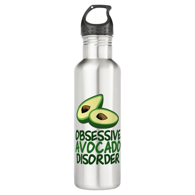 Funny Avocado Lover Stainless Steel Water Bottle (Front)