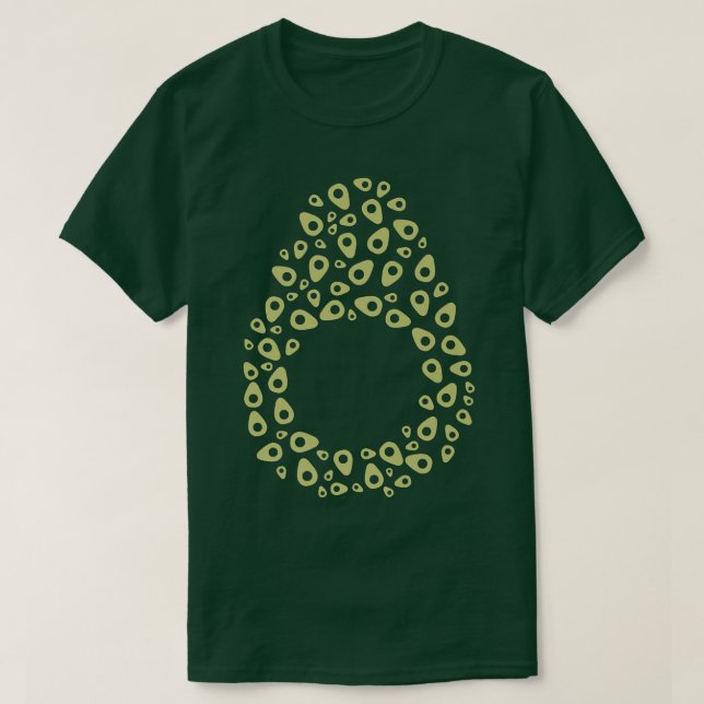 Funny Avocado pattern T-Shirt (Design Front)