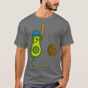 Funny Avocado playing Baseball T-Shirt