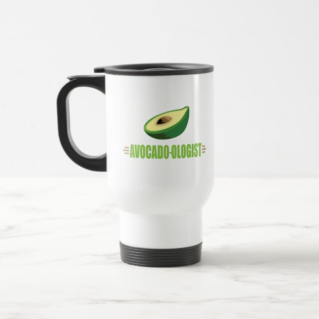 Funny Avocado Travel Mug (Left)