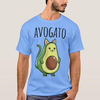 Funny Avogado Cat Mom Dad Vegan Vegetarian Cat Avo T-Shirt