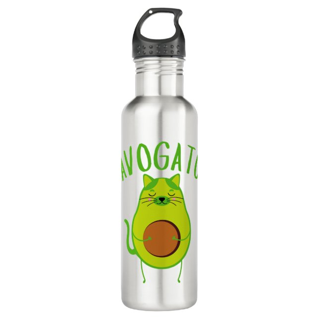 Funny Avogato Stainless Steel Water Bottle (Front)