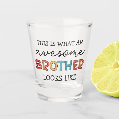 Funny Awesome Brother  Gift for Best Brother Ever Shot Glass