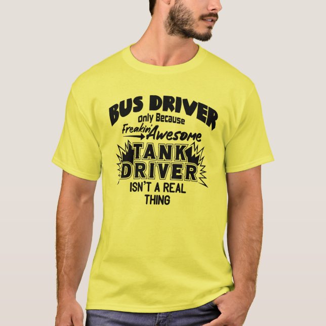 Funny Awesome Bus Driver T-Shirt (Front)