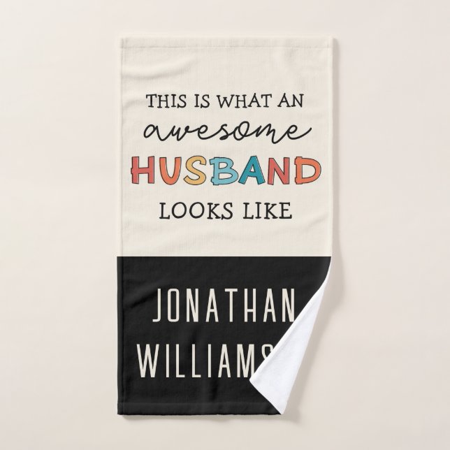 Funny Awesome Husband Gifts | Best Husband Ever Hand Towel (Hand Towel)