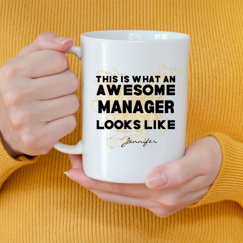 Funny Awesome Manager Looks Like Personalized Coffee Mug