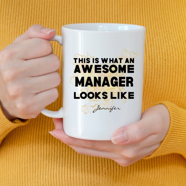 Funny Awesome Manager Looks Like Personalized Coffee Mug (Creator Uploaded)