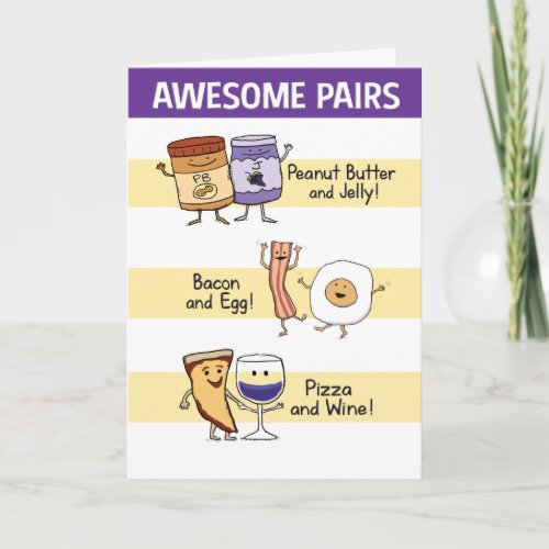 Funny Awesome Pairs Anniversary Card