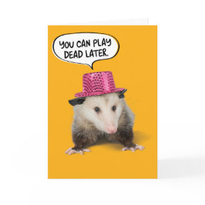 Funny Awesome Possum Birthday Card