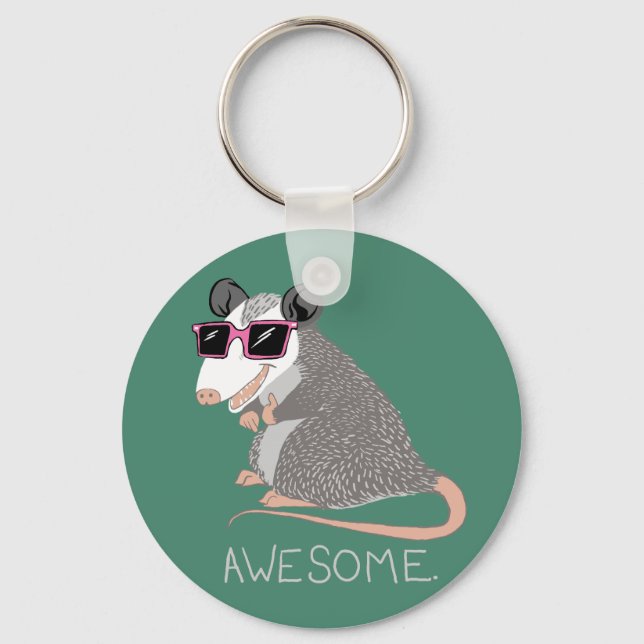 Funny Awesome Possum Keychain (Front)